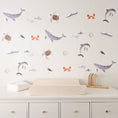 Load image into Gallery viewer, Small Sea Life Fabric Wall Stickers | Set of 30
