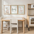 Load image into Gallery viewer, Personalised Green Bunny & Goose Nursery Prints | Set of 3