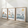 Load image into Gallery viewer, Safari Train Nursery Prints | Set of 3