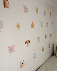 Load image into Gallery viewer, Animal Character Wall Stickers – Cute Nursery Fabric Decals | Removable & Reusable