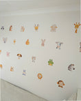 Load image into Gallery viewer, Animal Character Wall Stickers – Cute Nursery Fabric Decals | Removable & Reusable