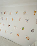Load image into Gallery viewer, Animal Character Wall Stickers – Cute Nursery Fabric Decals | Removable & Reusable