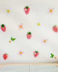 Load image into Gallery viewer, Premium Fabric Nursery Wall Stickers - Strawberries and Flowers