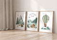 Load image into Gallery viewer, Adventure Awaits, Bear Theme Kids Wall Art | Set of 3 Nursery Prints - RoseRowanDesign - Wall Art