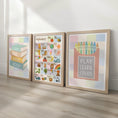Load image into Gallery viewer, Alphabet Nursery Prints Set - Pastel ABC Art for Kids Playroom Framed or Unframed - RoseRowanDesign -