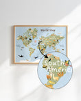 Load image into Gallery viewer, Animal World Map Print – Kids Room, Nursery & Playroom Wall Art