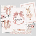Load image into Gallery viewer, Ballet Nursery Gallery Wall Art – Ballerina Dance Bedroom Decor - RoseRowanDesign - Wall Art