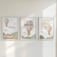 Load image into Gallery viewer, Balloon Adventure Print Set – Personalised Nursery Wall Art - RoseRowanDesign -