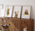 Load image into Gallery viewer, Bear Theme Nursery Prints | Set of 3 | Neutral Animal Wall Art for Baby's Bedroom - RoseRowanDesign -