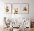 Load image into Gallery viewer, Bear Theme Nursery Prints | Set of 3 | Neutral Animal Wall Art for Baby's Bedroom - RoseRowanDesign -