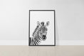 Load image into Gallery viewer, Black and White Safari Animal Prints | Set of 6 Monochrome Nursery Wall Art - RoseRowanDesign - Wall Art