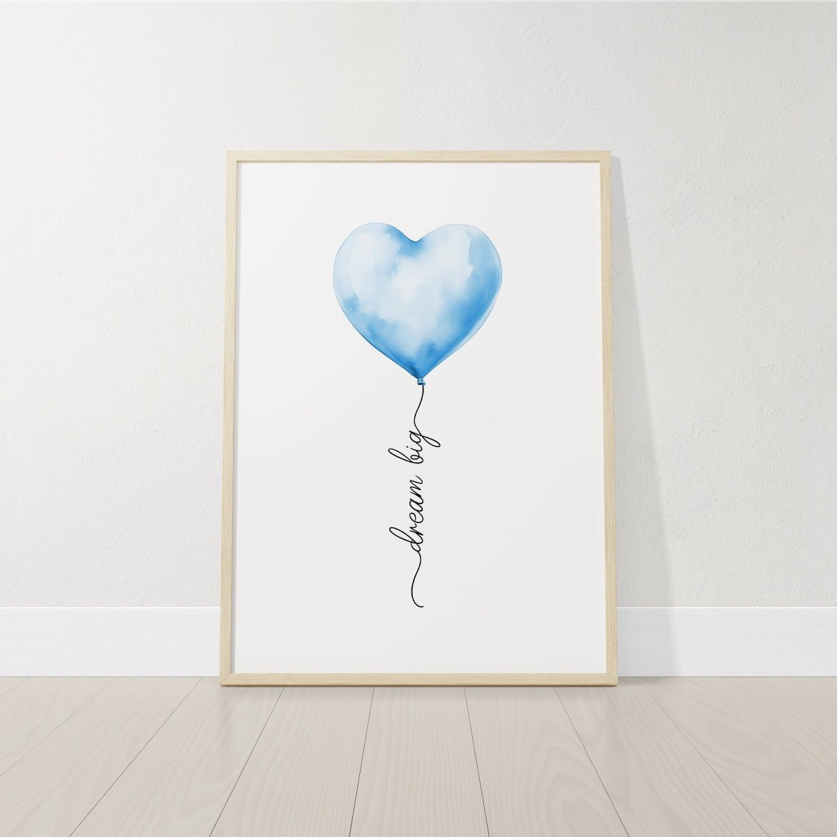 Blue Balloon Nursery Wall Art | Set of 3 | Boys Bedroom & Playroom Decor - RoseRowanDesign -