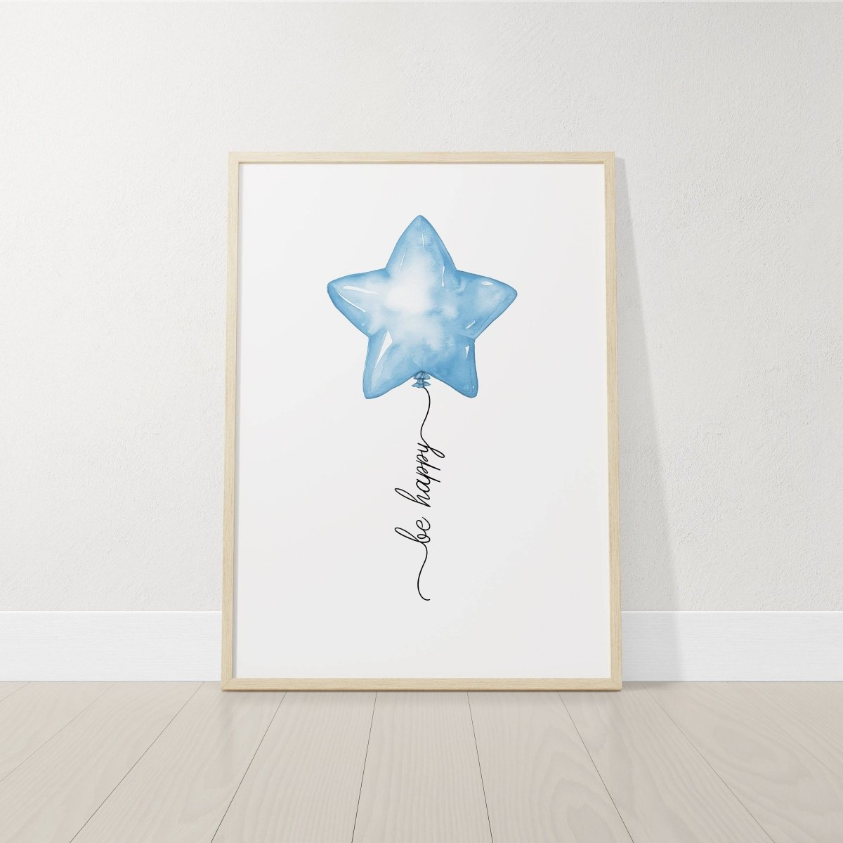 Blue Balloon Nursery Wall Art | Set of 3 | Boys Bedroom & Playroom Decor - RoseRowanDesign -