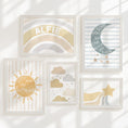 Load image into Gallery viewer, Boho Celestial Nursery Gallery Wall Art – Moon, Sun & Star Prints - RoseRowanDesign - Wall Art