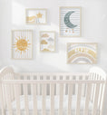 Load image into Gallery viewer, Boho Celestial Nursery Gallery Wall Art – Moon, Sun & Star Prints - RoseRowanDesign - Wall Art