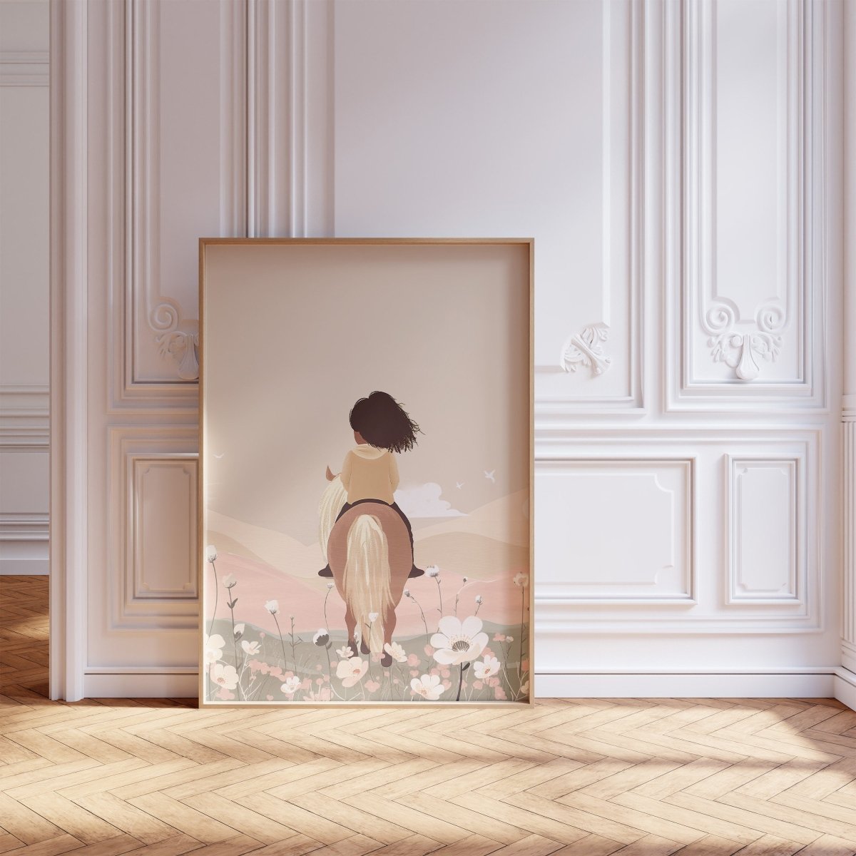 Boho Pony Nursery Prints | Set of 3 | Girls' Horse Decor - RoseRowanDesign -