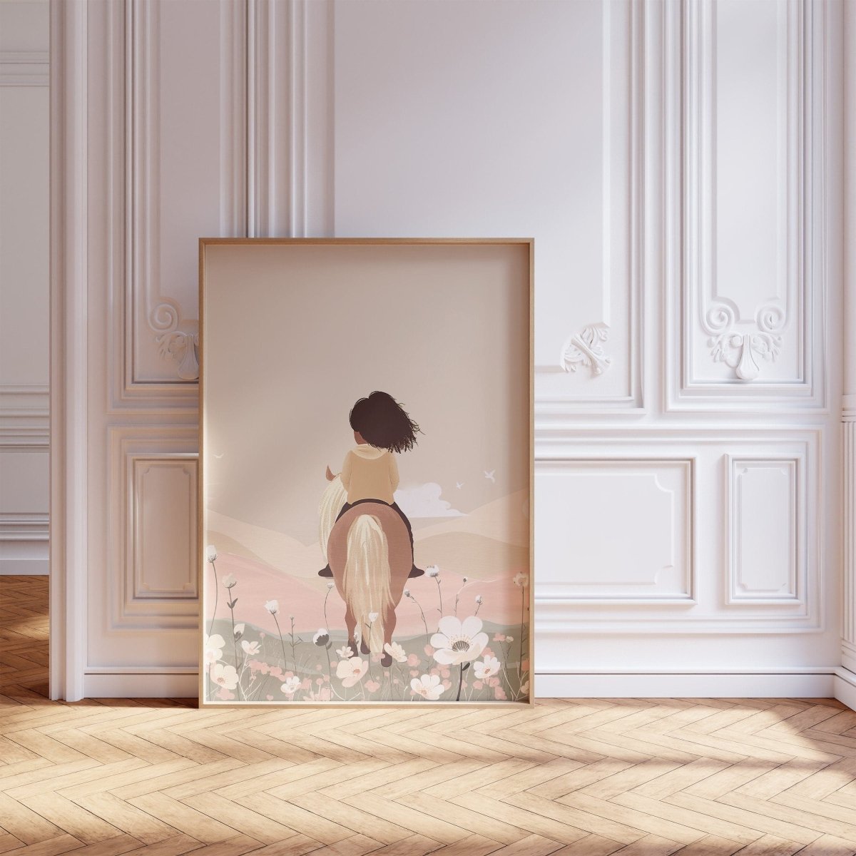 Boho Pony Nursery Prints | Set of 3 | Girls' Horse Decor - RoseRowanDesign -