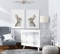 Load image into Gallery viewer, Bunny Prints for Nursery | Set of 2 Grey Rabbit Wall Art | Gender Neutral Decor - RoseRowanDesign - Wall Art