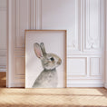 Load image into Gallery viewer, Bunny Prints for Nursery | Set of 2 Grey Rabbit Wall Art | Gender Neutral Decor - RoseRowanDesign - Wall Art