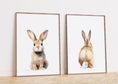 Load image into Gallery viewer, Bunny Prints for Nursery | Set of 2 Rabbit Wall Art Prints | Neutral Nursery Decor - RoseRowanDesign - Wall Art