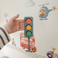 Load image into Gallery viewer, Animal Adventure Road Wall Stickers | Removable Fabric Nursery Scene Decals
