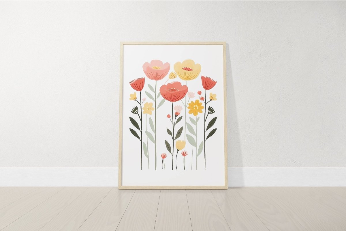 Butterflies and Flowers | Set of 3 Nursery Wall Art | Pink Butterfly Prints for Baby Girls Room - RoseRowanDesign - Wall Art