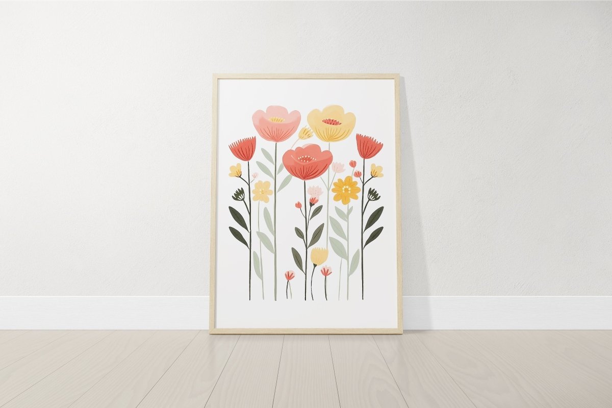 Butterflies and Flowers | Set of 3 Nursery Wall Art | Pink Butterfly Prints for Baby Girls Room - RoseRowanDesign - Wall Art