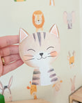 Load image into Gallery viewer, close up of animal wall decals in playroom