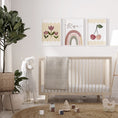 Load image into Gallery viewer, Cherries, Rainbow and Retro flowers | Set of 3 Prints | Personalised Tween Room - RoseRowanDesign - Wall Art