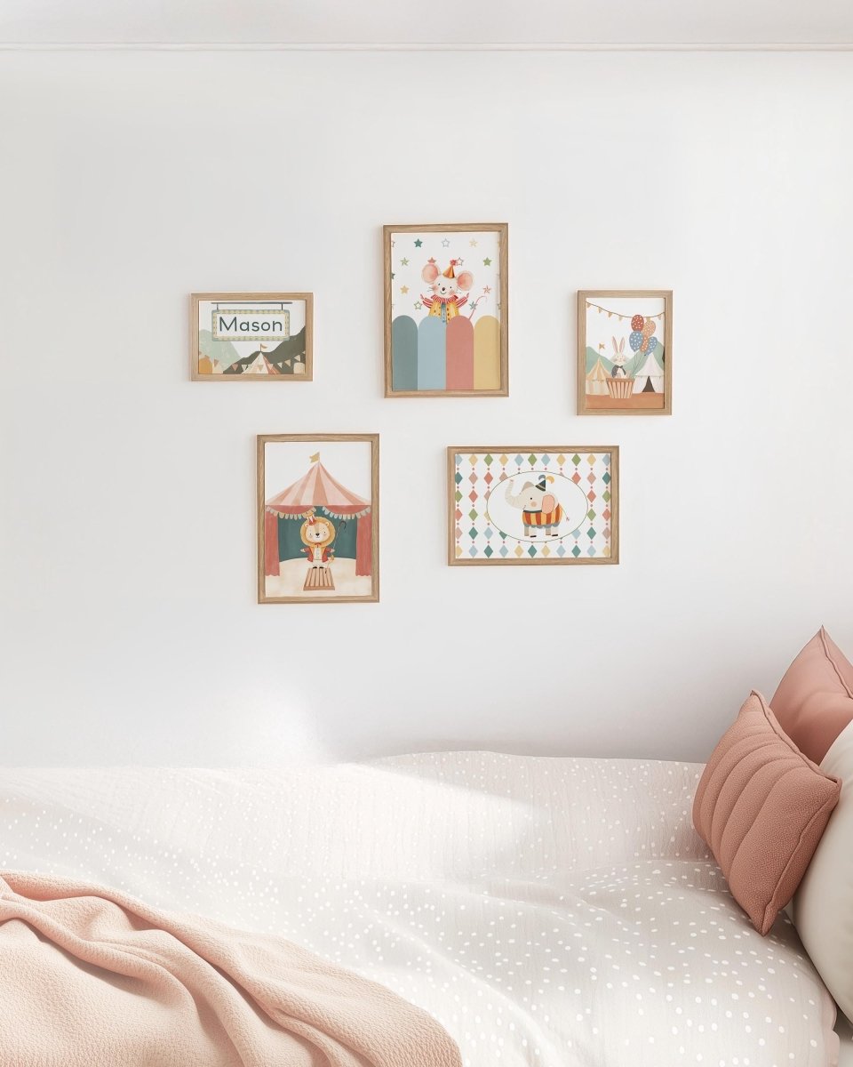 Circus Nursery Gallery Wall Art – Vintage Animal Prints - RoseRowanDesign - Wall Art