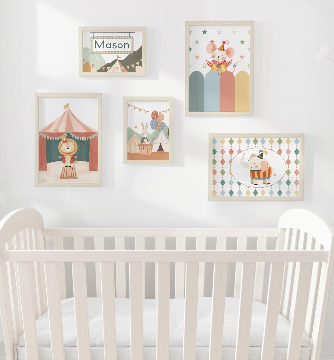 Circus Nursery Gallery Wall Art – Vintage Animal Prints - RoseRowanDesign - Wall Art