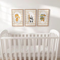Load image into Gallery viewer, Cool Kids Club Nursery Prints – Lion, Panda & Tiger Set - RoseRowanDesign -