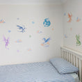 Load image into Gallery viewer, Dragon Wall Stickers | Colourful Dragons, Clouds & Stars
