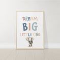 Load image into Gallery viewer, Dream Big Safari Animals, Rainbow and Hot Air Balloon | Neutral | Set of 3 Nursery Prints - RoseRowanDesign -