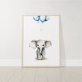 Load image into Gallery viewer, Elephant Nursery Prints | Set of 3 | Blue Balloon Wall Art for Baby Boy's Bedroom - RoseRowanDesign -