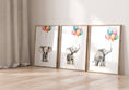 Load image into Gallery viewer, Elephant Nursery Prints | Set of 3 | Neutral Balloon Wall Art for Baby's Bedroom - RoseRowanDesign -