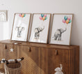 Load image into Gallery viewer, Elephant Nursery Prints | Set of 3 | Neutral Balloon Wall Art for Baby's Bedroom - RoseRowanDesign -