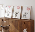 Load image into Gallery viewer, Elephant Nursery Prints | Set of 3 | Pink Balloon Wall Art for Baby Girl's Bedroom - RoseRowanDesign -