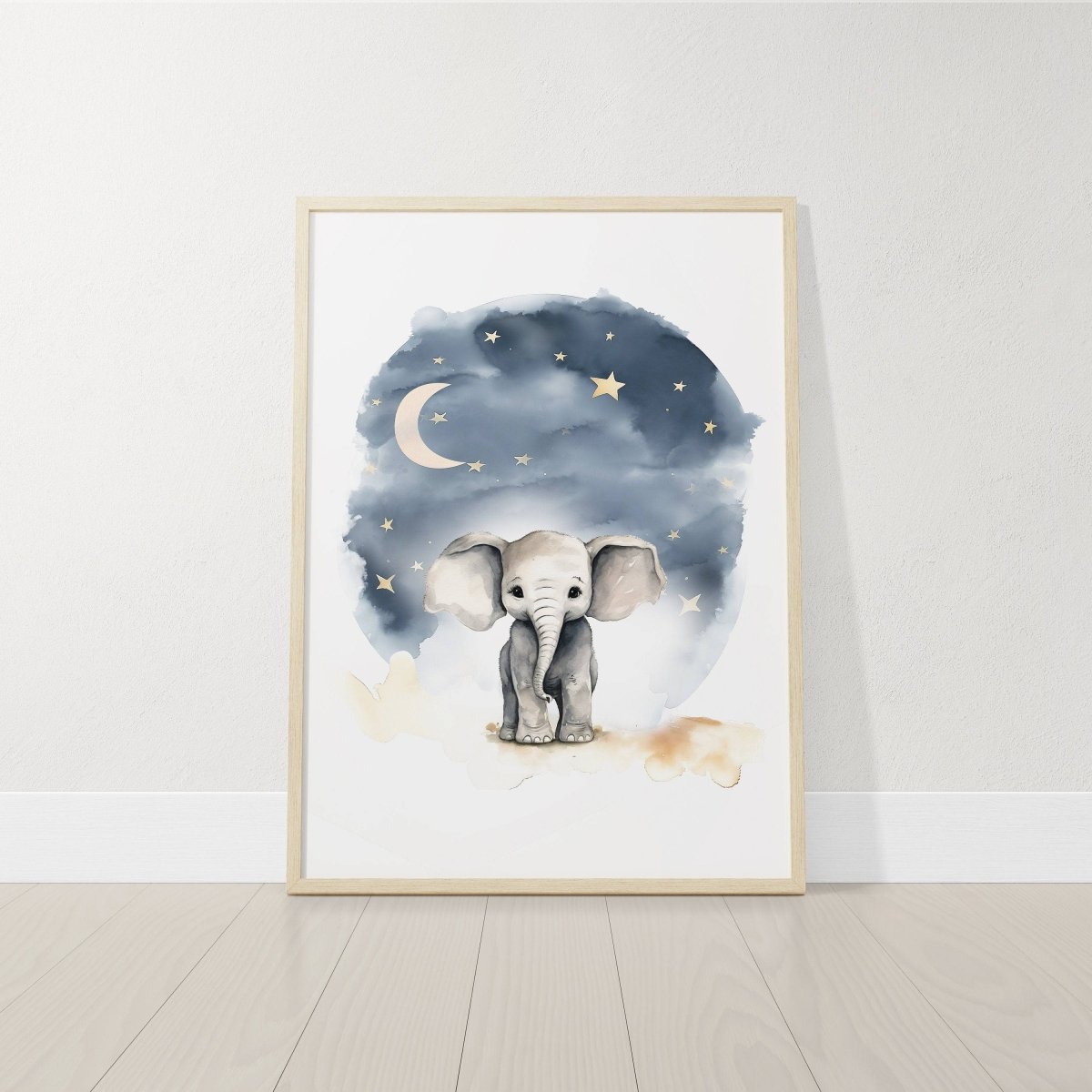 Elephant Nursery Prints | Set of 3 Wall Art for Boys & Girls | Boho Decor | Gender Neutral - RoseRowanDesign - Wall Art