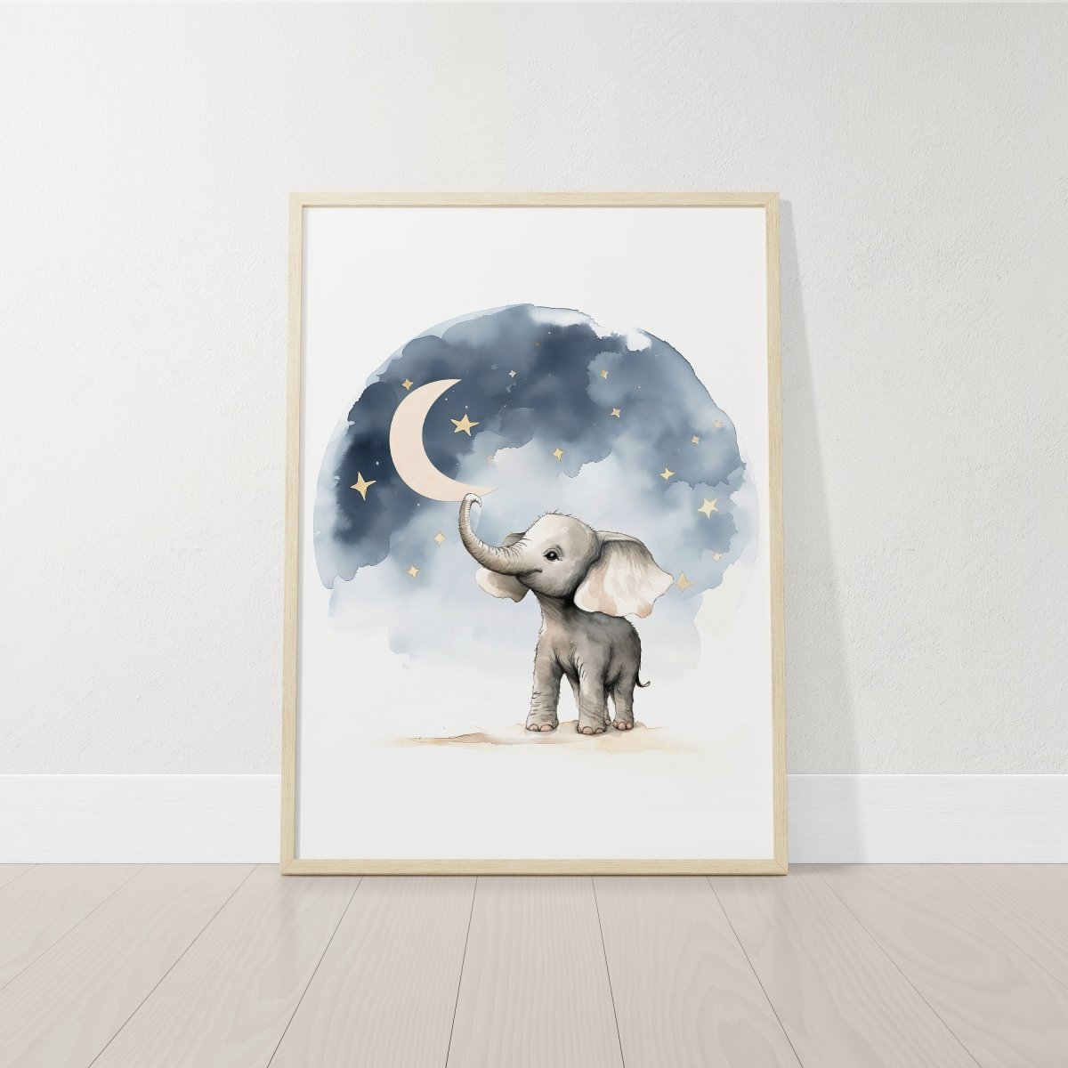 Elephant Nursery Prints | Set of 3 Wall Art for Boys & Girls | Boho Decor | Gender Neutral - RoseRowanDesign - Wall Art