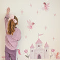 Load image into Gallery viewer, Fairy & Unicorn Castle Wall Stickers – Removable Nursery Decals