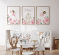 Load image into Gallery viewer, Fairy Castle Personalised | Set of 3 Prints | Girls Nursery, Bedroom or Playroom - RoseRowanDesign - Wall Art
