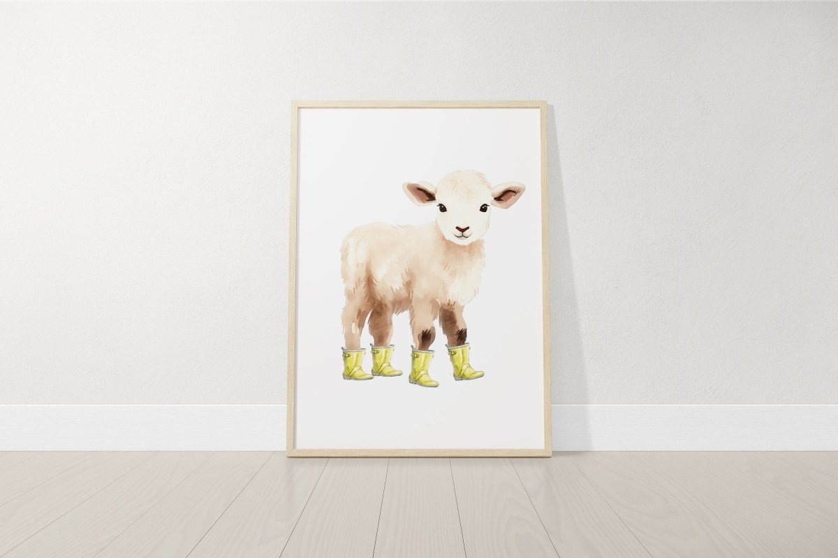 Farm Animal Nursery Prints | Set of 3 Farm Theme Wall Art for Babies Room & Playroom - RoseRowanDesign - Wall Art