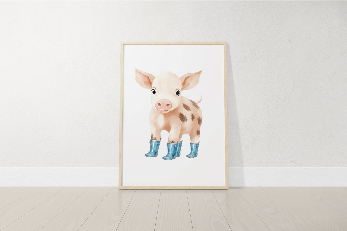 Farm Animal Prints for Nursery | Set of 6 Wall Art Prints for Baby Room | Barnyard Decor - RoseRowanDesign - Wall Art