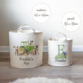 Load image into Gallery viewer, Farm Theme Personalised Toy Trug for Nursery or Kids Room Storage - RoseRowanDesign -