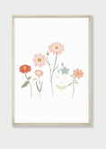 Load image into Gallery viewer, Flower Prints for Girls' Bedroom | Set of 2 | Wildflower Nursery Wall Art for Boho & Scandi Rooms - RoseRowanDesign -