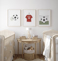 Load image into Gallery viewer, Football Personalised Set of 3 Wall Prints | Choice of Colours - RoseRowanDesign - Wall Art