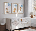Load image into Gallery viewer, Fox & Balloons Nursery Prints | Set of 3 | Cute Animal Wall Art for Baby Boy's Room - RoseRowanDesign -