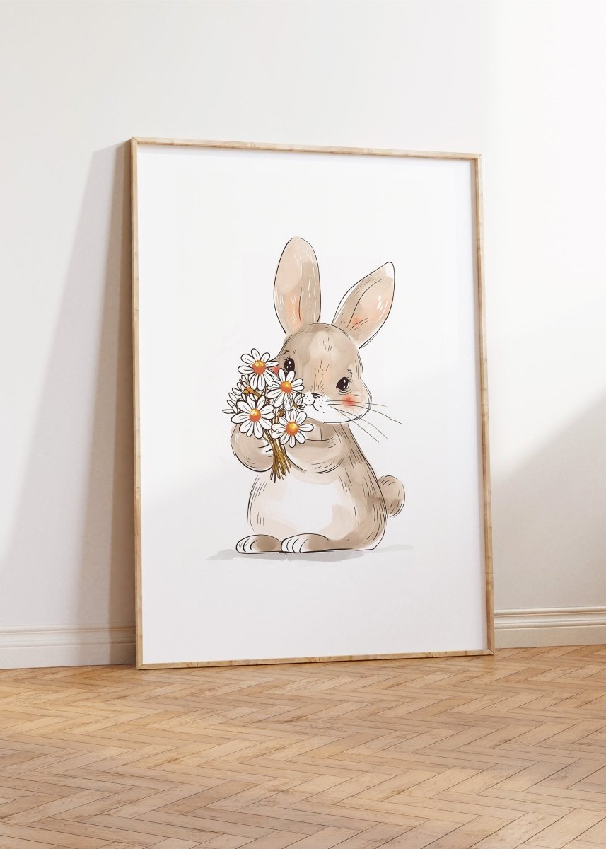 Fox, Bunny & Bear Nursery Prints | Neutral Woodland Decor | Unisex Animal Wall Art - RoseRowanDesign - Wall Art