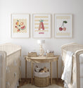 Load image into Gallery viewer, Fruit Personalised Set of 3 Prints | Cherry Nursery Wall Art - RoseRowanDesign - Wall Art